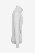 Veste de golf zippée gris clair, vue de côté manches longues