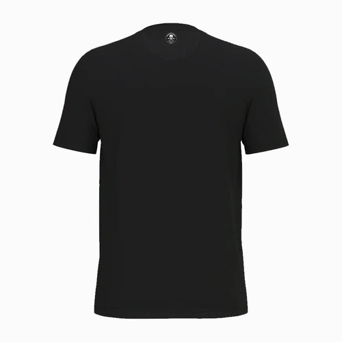 T-shirt unisexe noir, vue dos, col rond et manches courtes