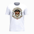T-shirt blanc unisexe à imprimé crâne coloré et logo Fairway Rebels