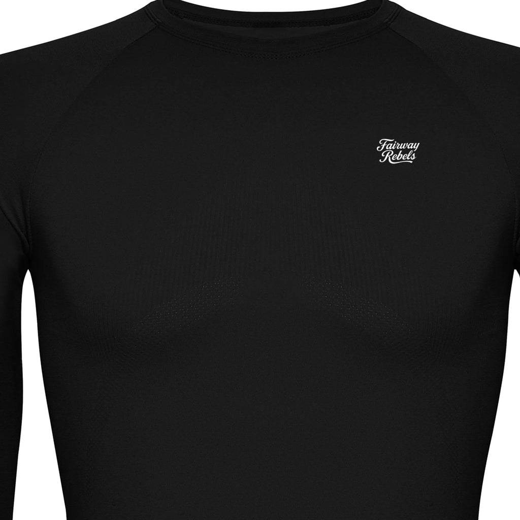 T-shirt golf thermique noir manches longues 4