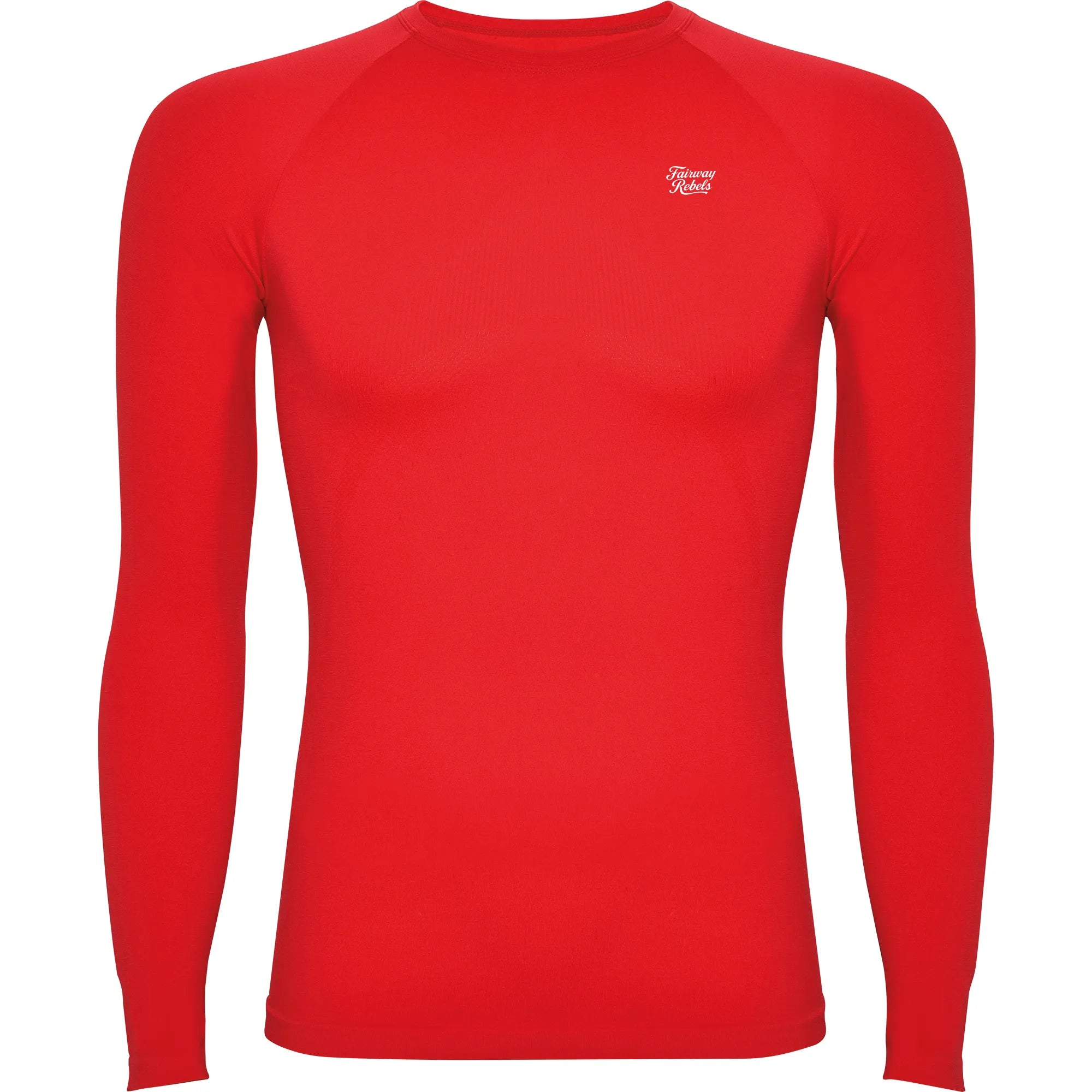 T-shirt golf thermique rouge manches longues