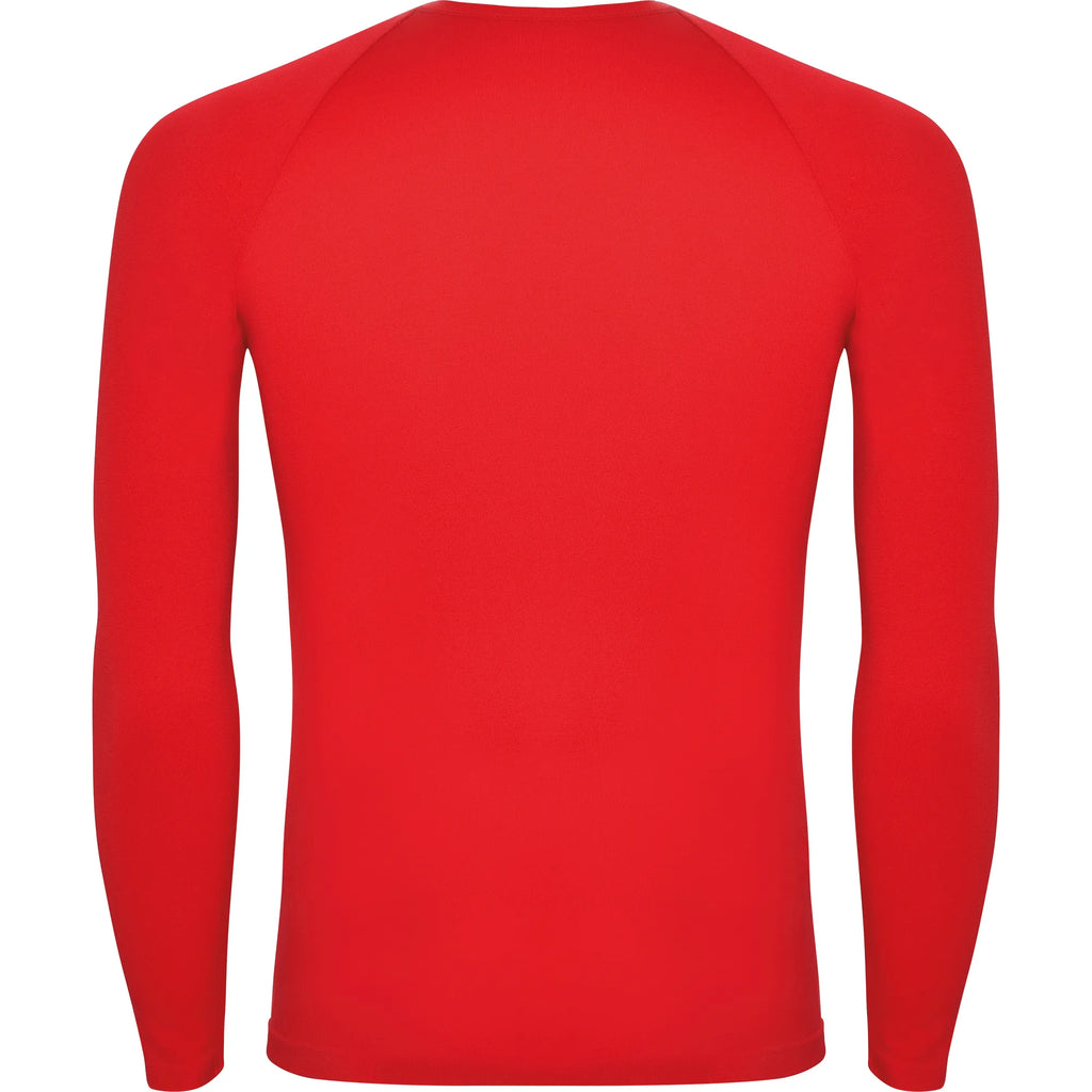 T-shirt golf thermique rouge manches longues 1