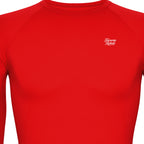 T-shirt golf thermique rouge manches longues 4