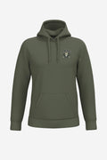 Sweat de golf homme vert olive à capuche, poche kangourou, logo « Fairway Rebels 18 »