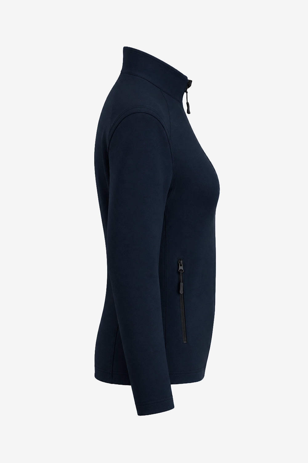 Veste de golf déperlante bleu marine, poche zippée sur la manche.
