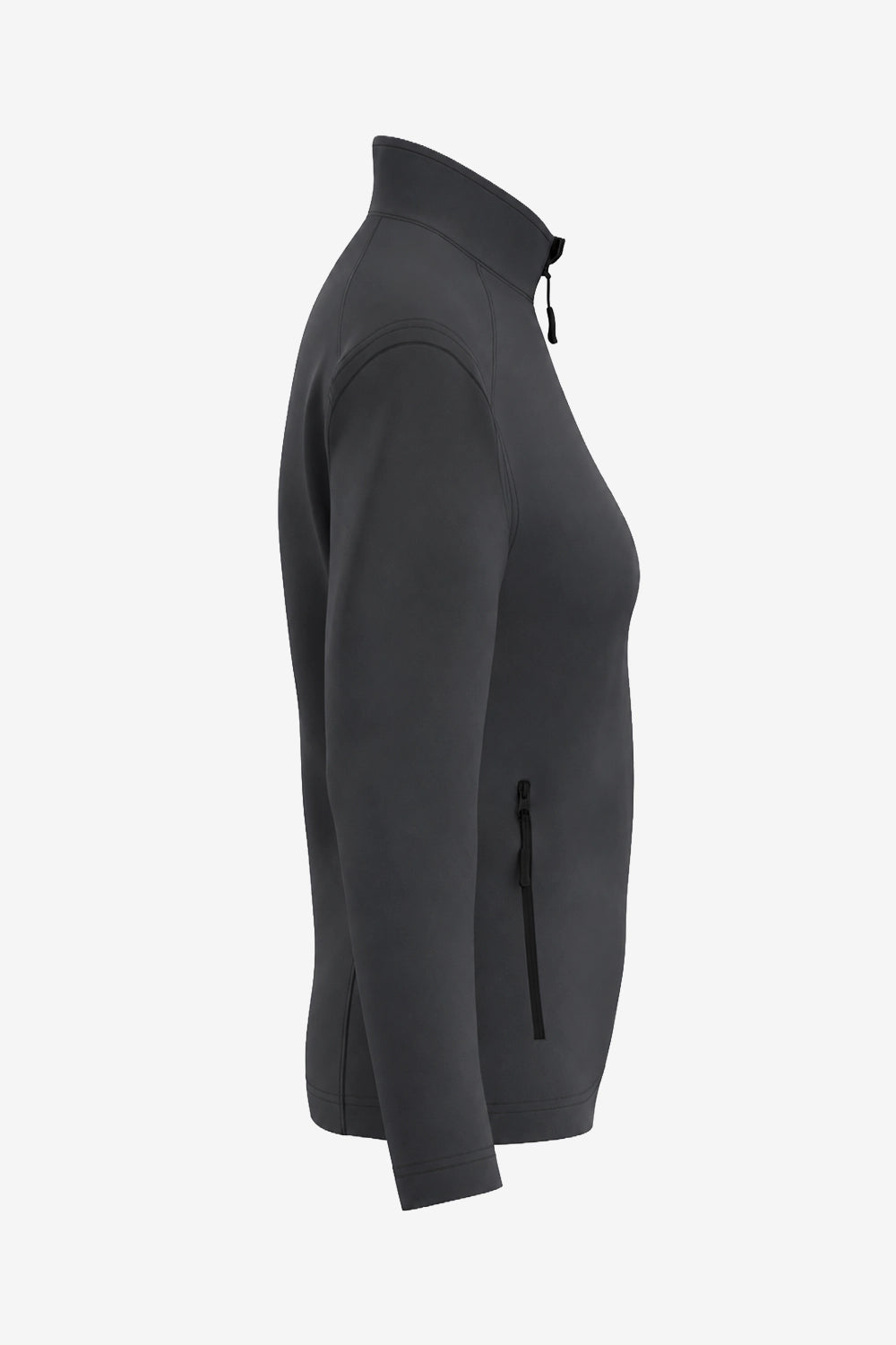 Veste de golf déperlante grise, coupe cintrée et poche zippée sur le bras.
