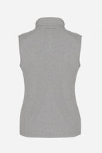 Gilet de golf sans manches à capuche, gris clair chiné, vue arrière