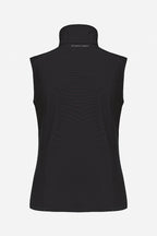 Veste golf déperlante sans manches noire, vue dos, col montant