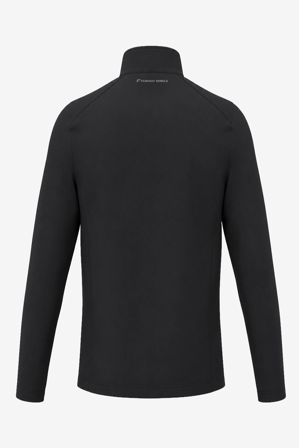 Veste golf déperlante noire pour homme, vue arrière, col montant, zip.
