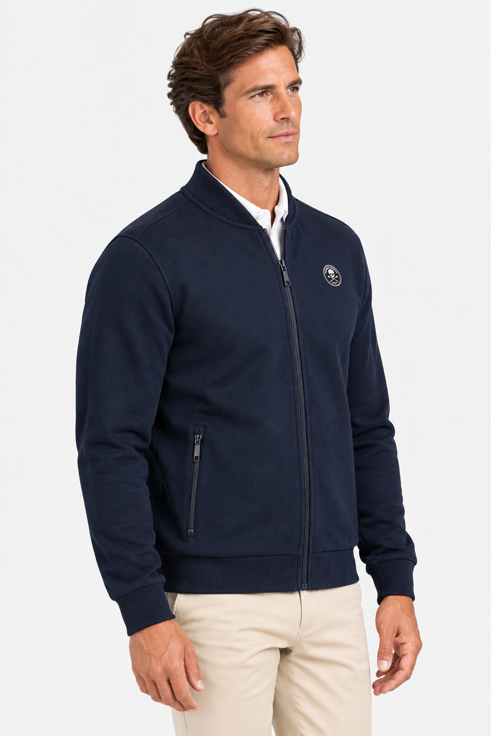 Veste Golf Homme Molleton Zippé