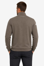 Veste de golf homme grise, vue dos avec col montant et poches zippées