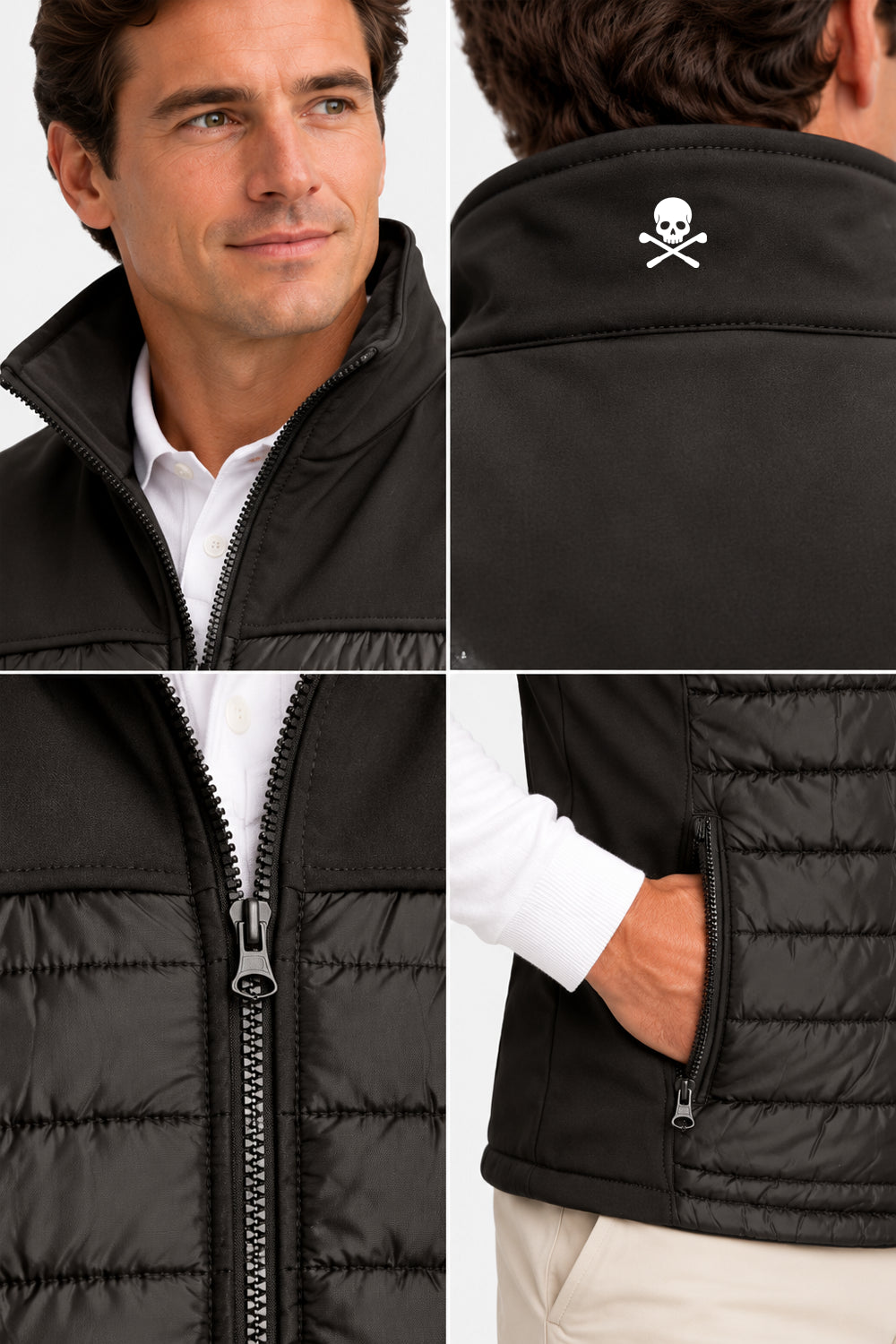 Veste de Golf Bi-matière Homme