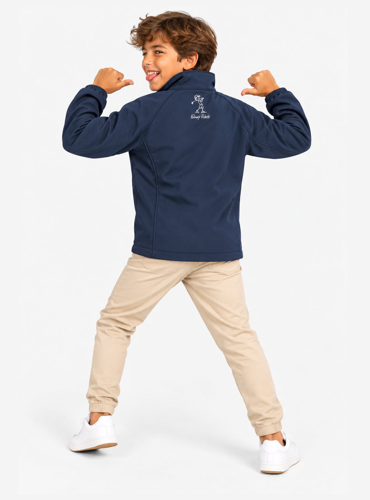 Veste pluie Golf Garçon Bleu Marine Écologique