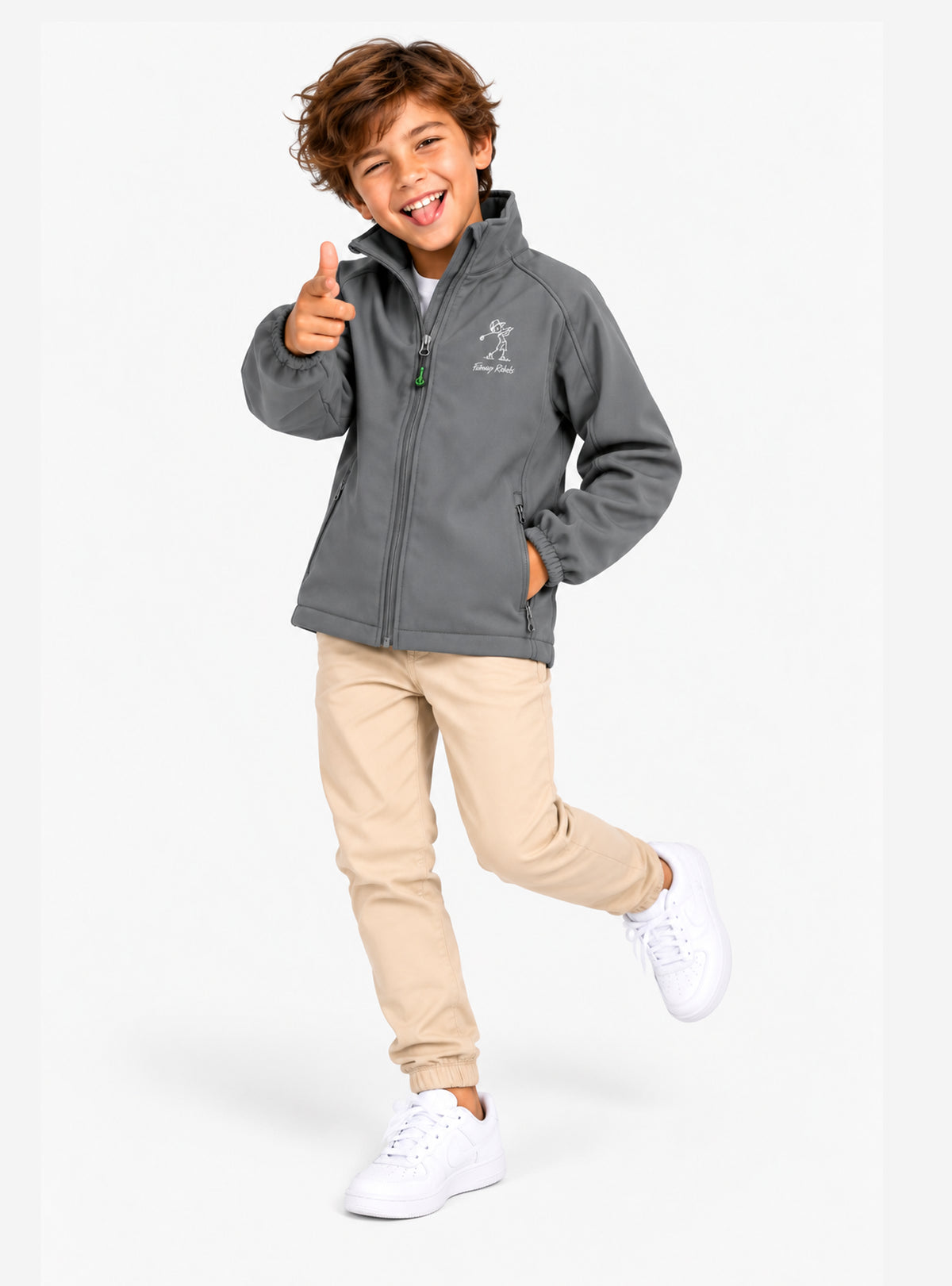 Regenjacke Golf Junge Schwarz