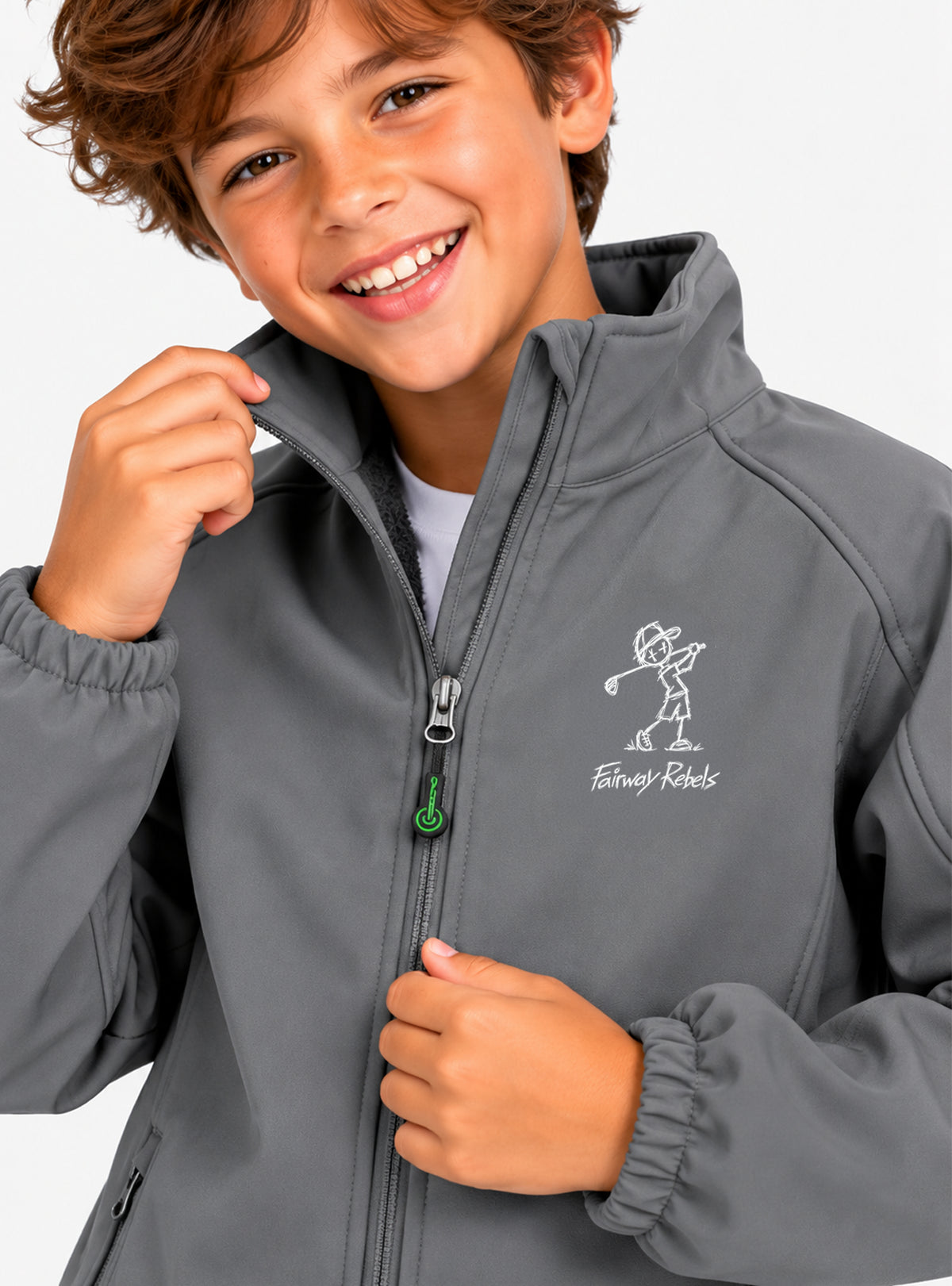 Regenjacke Golf Junge Schwarz
