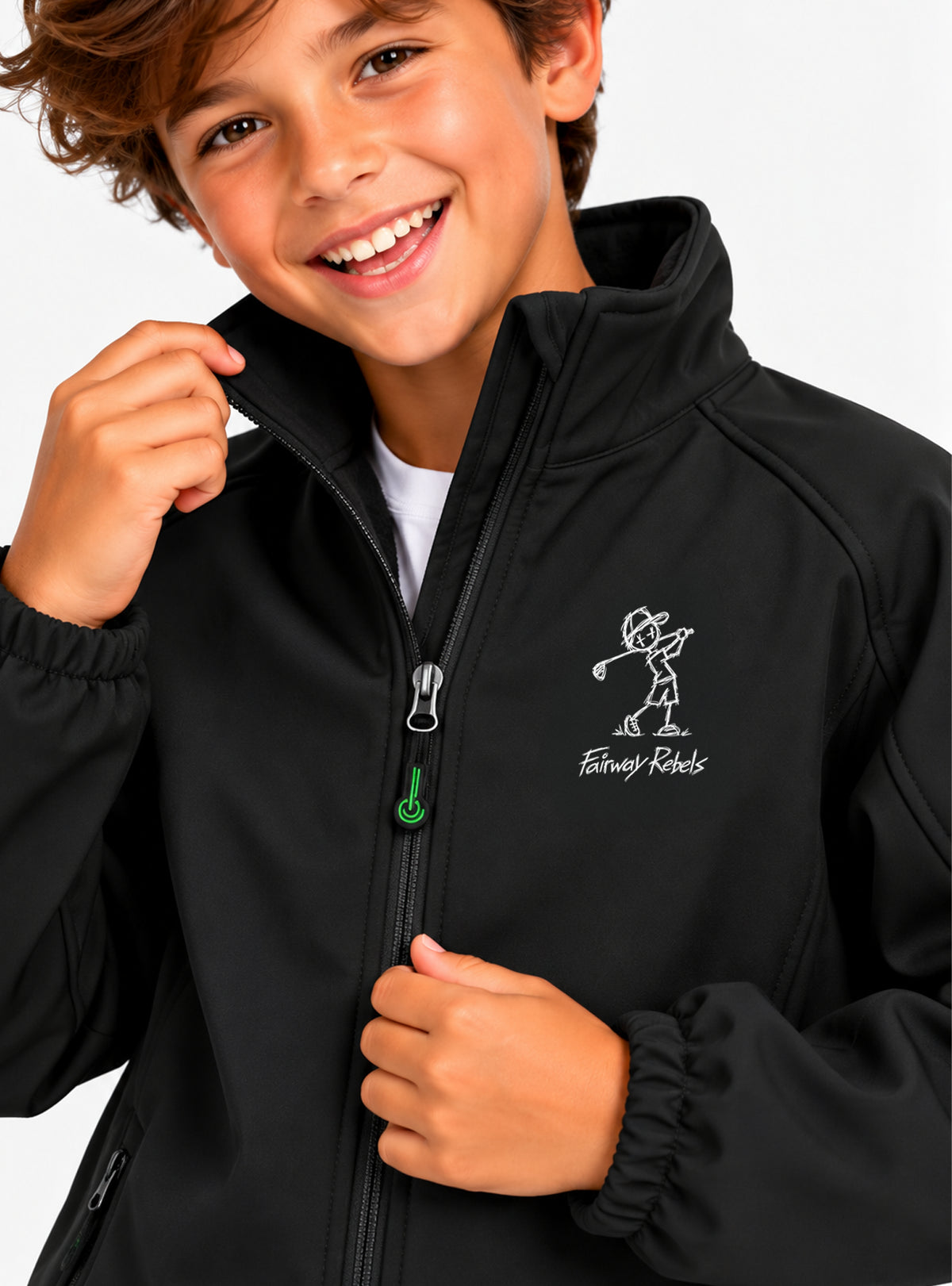 Veste pluie Golf Garçon Noir Écologique