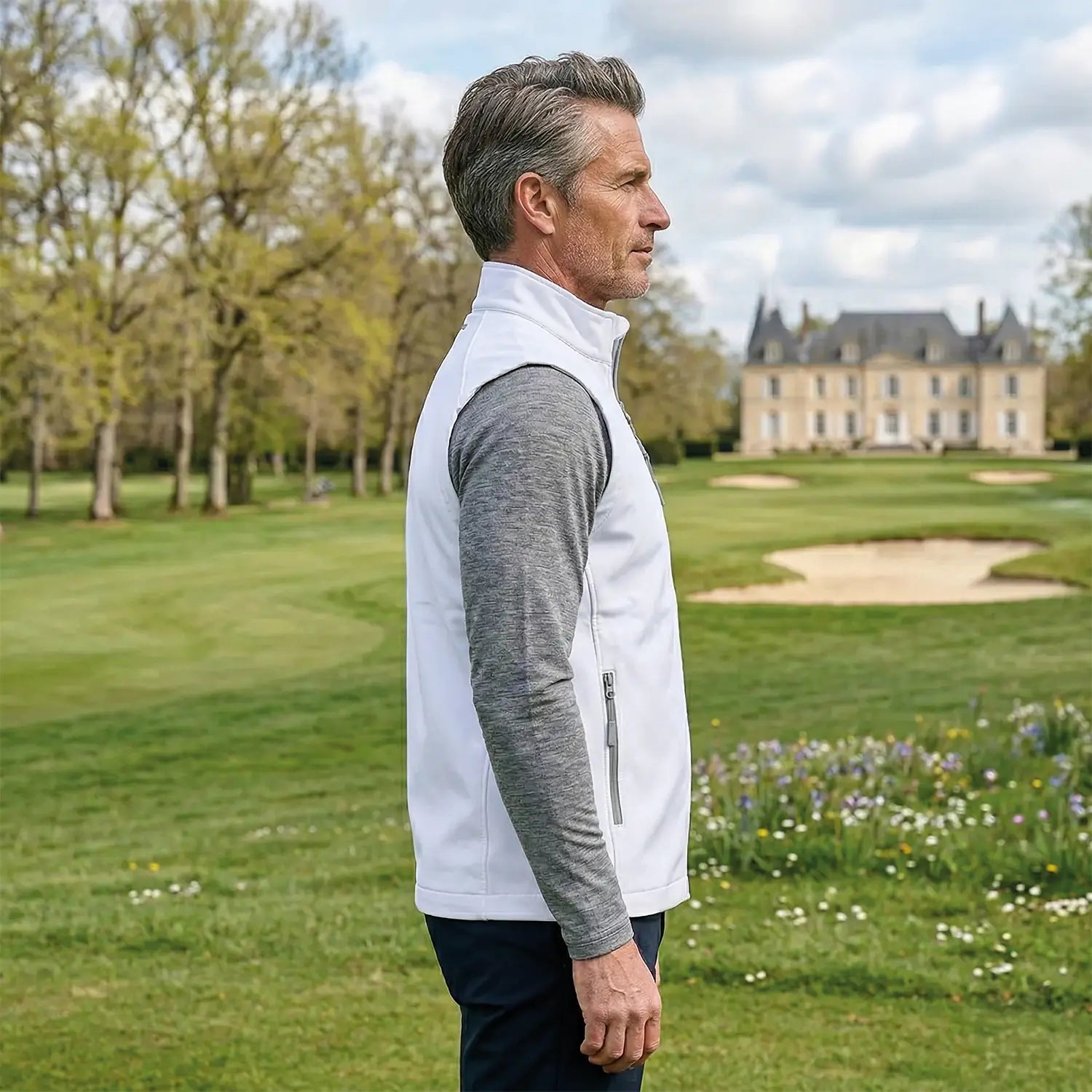 Wasserabweisende ärmellose Golfweste für Herren