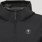 Veste de golf homme noire coupe-vent imperméable avec logo crâne blanc sur la poitrine