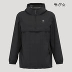 Veste de golf homme noire imperméable, coupe-vent, fermeture zippée, logo poitrine.