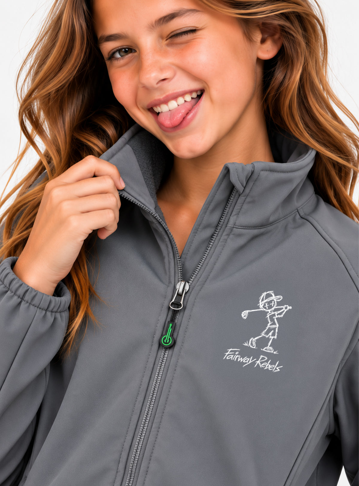 Veste pluie Golf Fille Grise Écologique