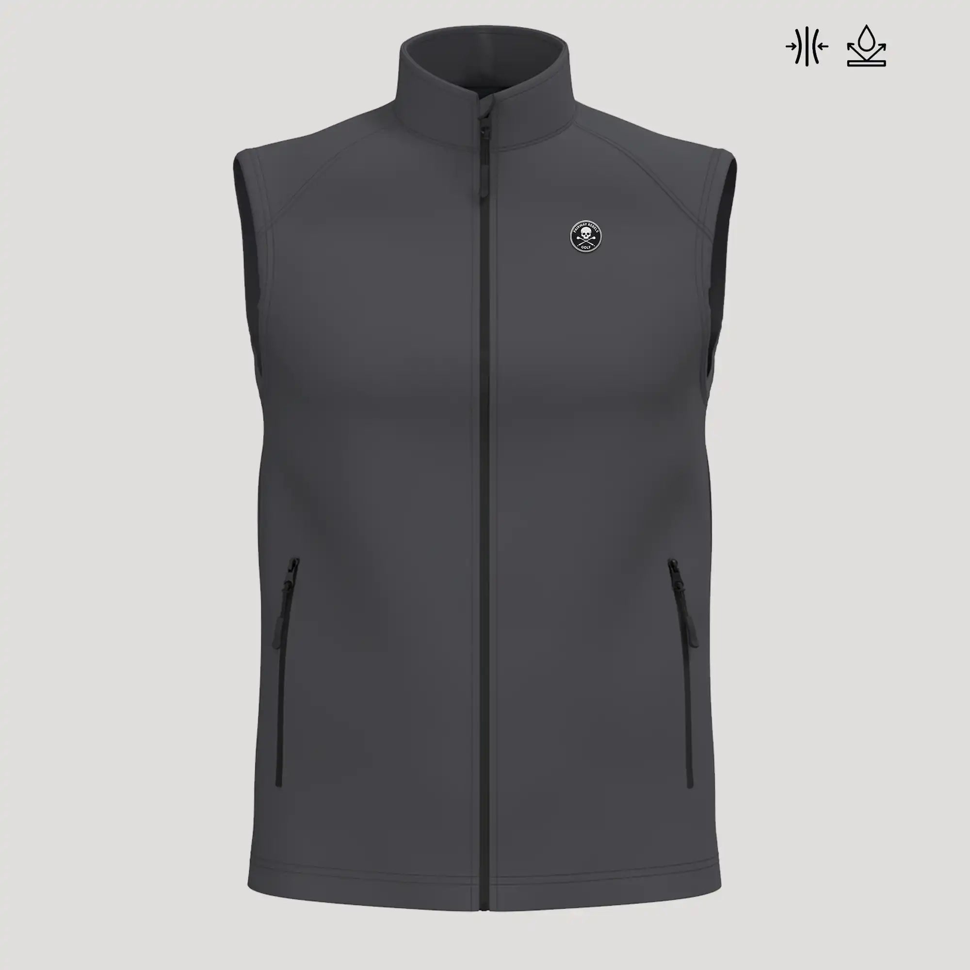 Gilet en molleton. Col montant et fermeture éclair. Grand imprimé sur Gilet en molleton. Col montant et fermeture éclair. Grand imprimé sur