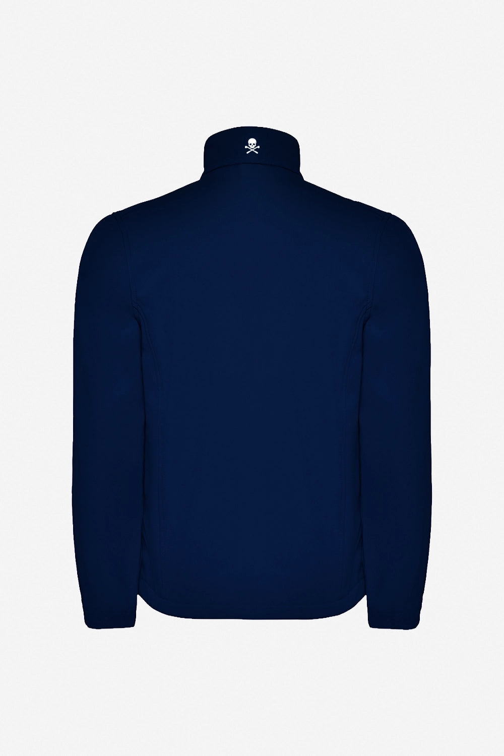 Veste de pluie garçon bleu marine, capuche, vue arrière, dos uni.