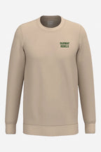 Sweat homme beige encolure ronde, impression poitrine « Fairway Rebels »