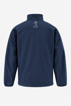 Veste de pluie garçon bleu marine, col montant, logo brodé au dos.