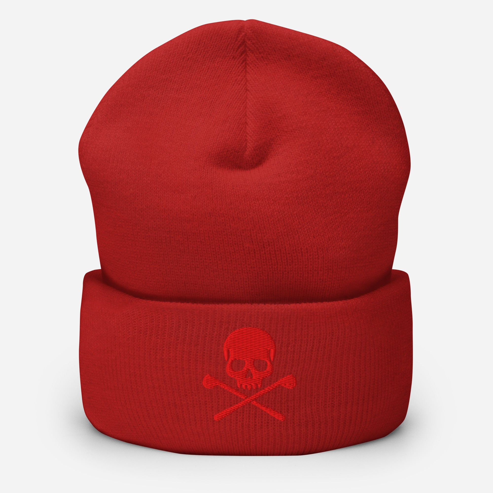 Bonnet brodé tête de mort rouge – Fairway Rebels - Fairway Rebels