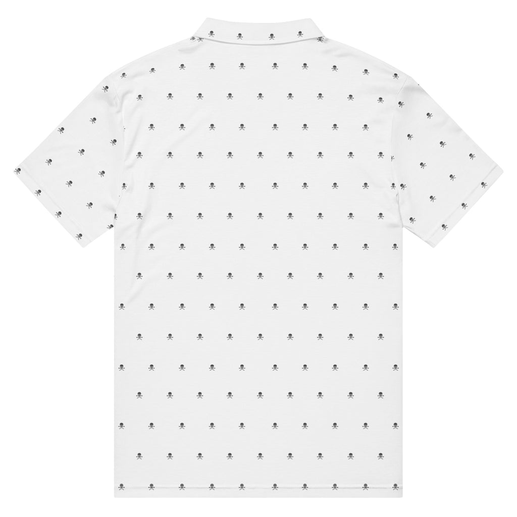 Polo Homme “Skull” Blanc – Fairway Rebels - Fairway Rebels golf