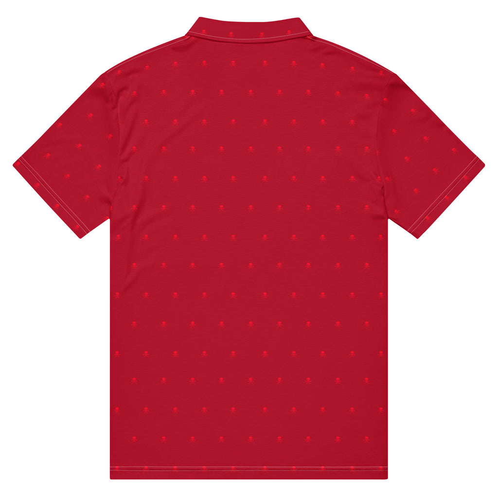 Polo Homme “Skull” Rouge – Fairway Rebels - Fairway Rebels golf