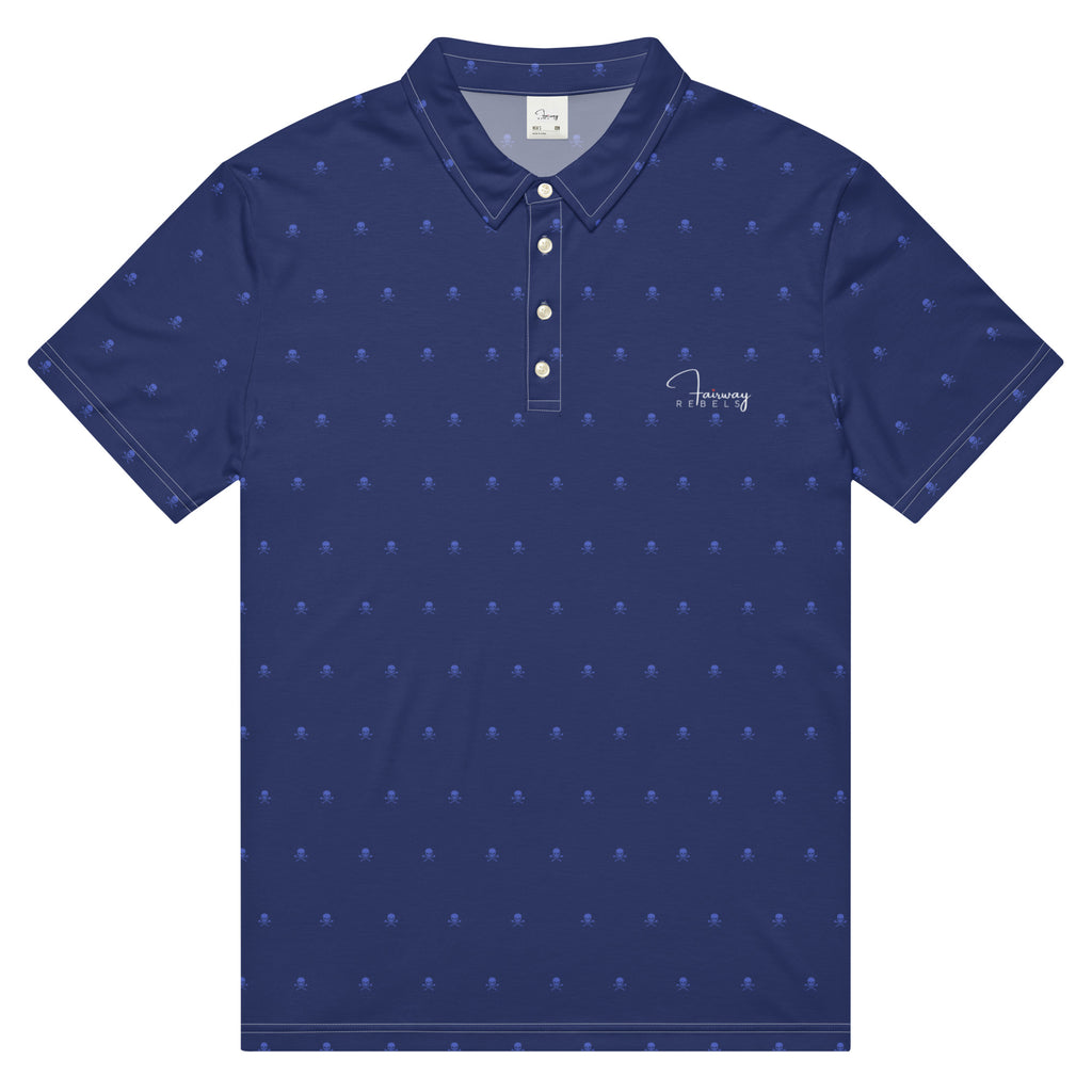 Polo Homme “Skull” Bleu Marine – Fairway Rebels - Fairway Rebels golf
