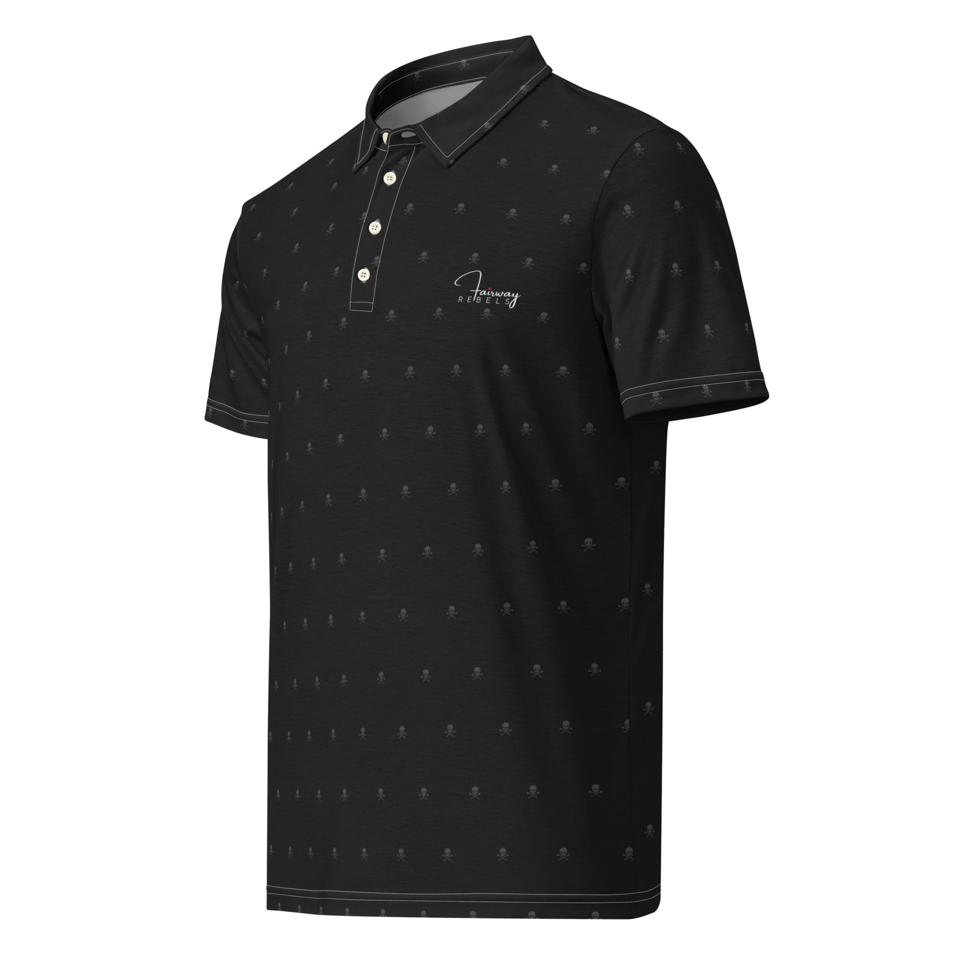 Polo Homme “Skull” Noir – Fairway Rebels - Fairway Rebels golf