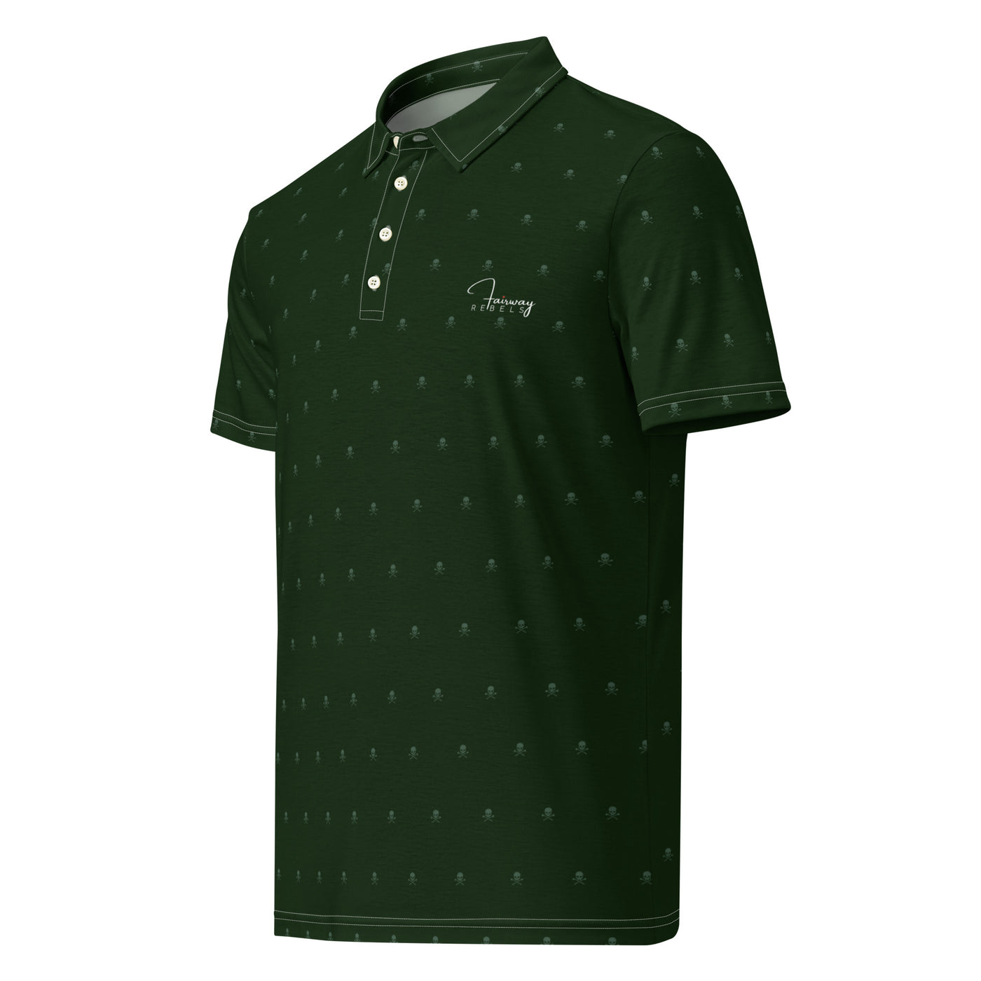 Polo Homme “Skull” Rouge – Fairway Rebels