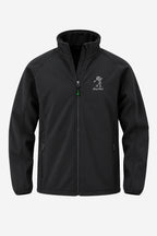 Veste de pluie fille noire, fermeture zippée et logo sur le haut