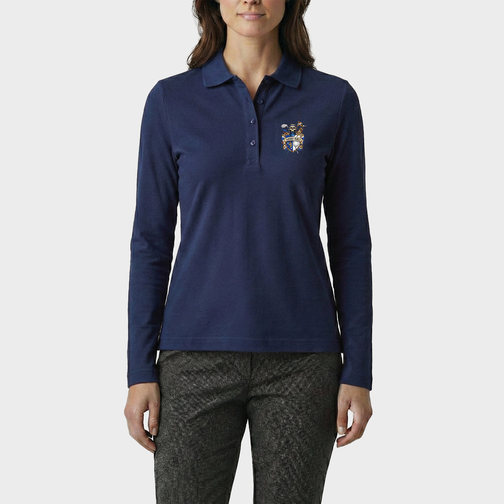 Polo golf femme Blason manches longues