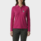 Polo golf femme Blason manches longues