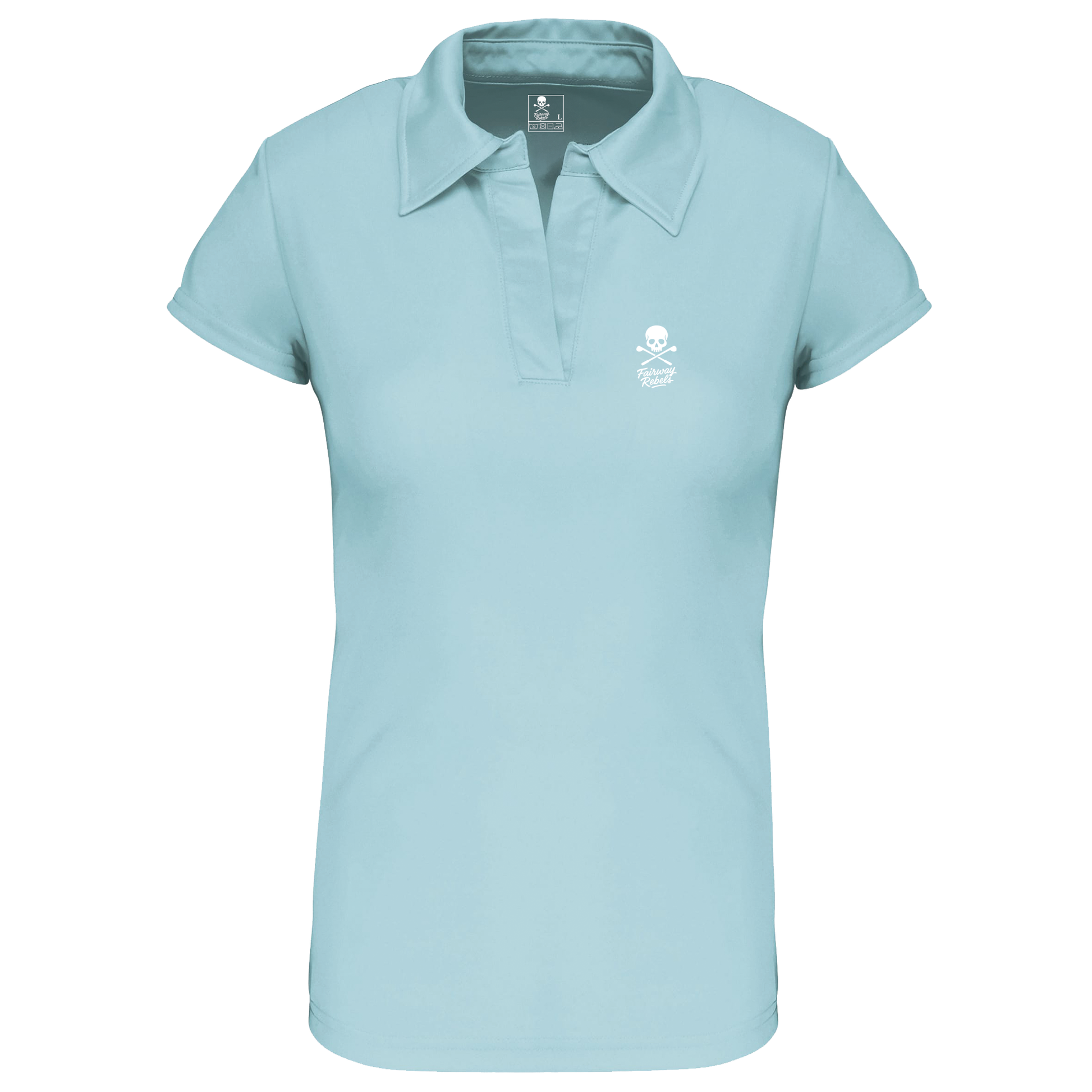Polo Golf Technique Femme Skull Bleu Ciel - Fairway Rebels golf