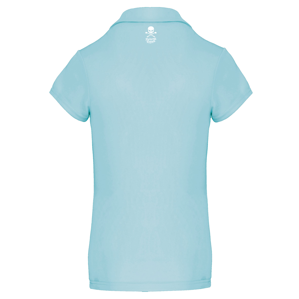 Polo Golf Technique Femme Skull Bleu Ciel - Fairway Rebels golf
