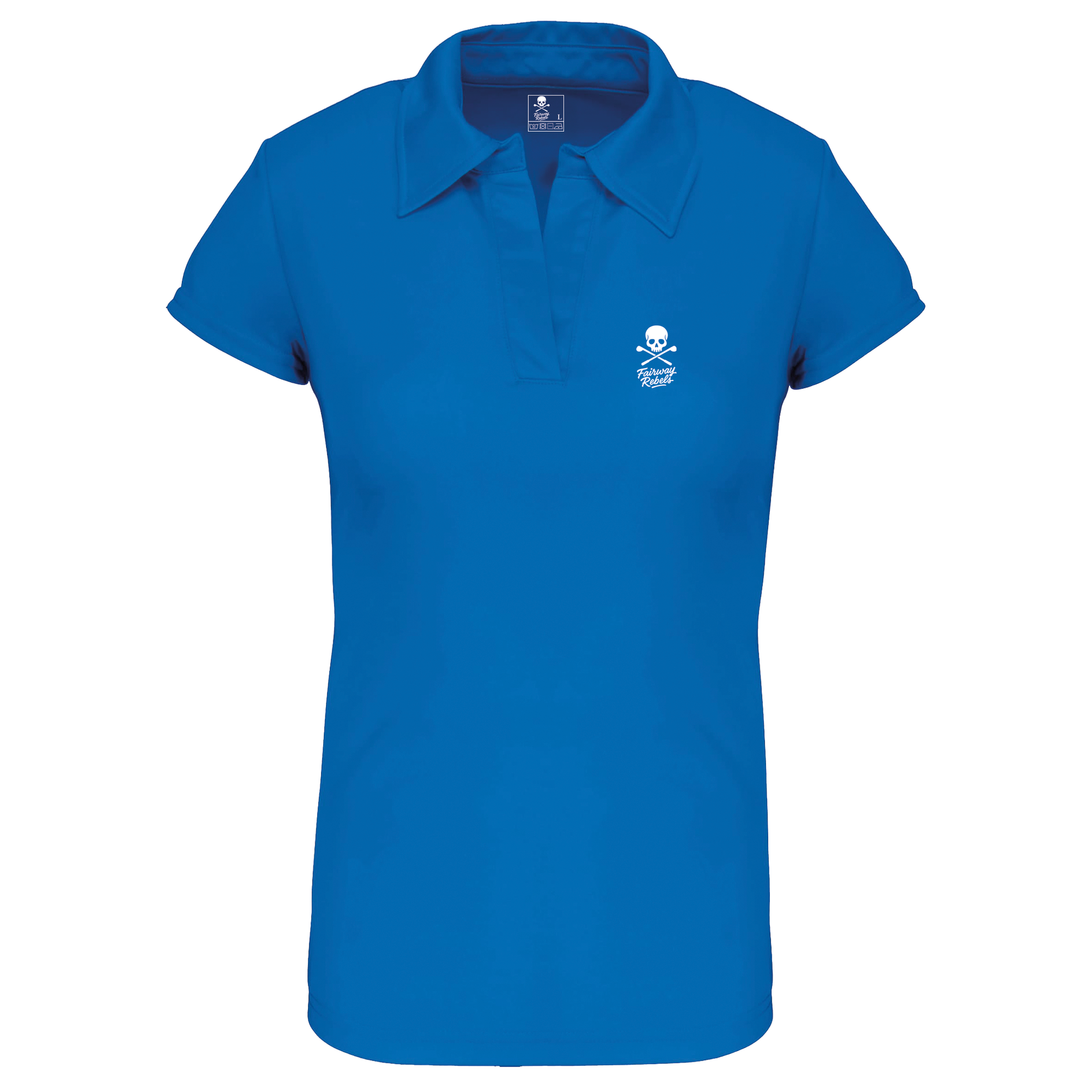 Polo Golf Technique Femme Skull Bleu - Fairway Rebels golf