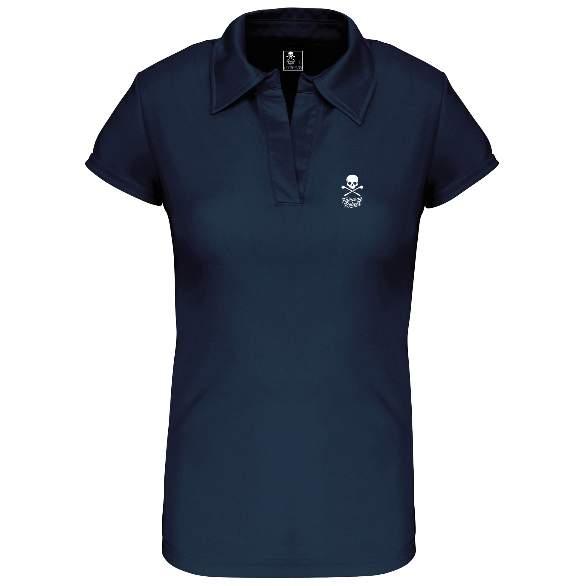 Polo Golf Technique Femme Skull Bleu Marine - Fairway Rebels golf