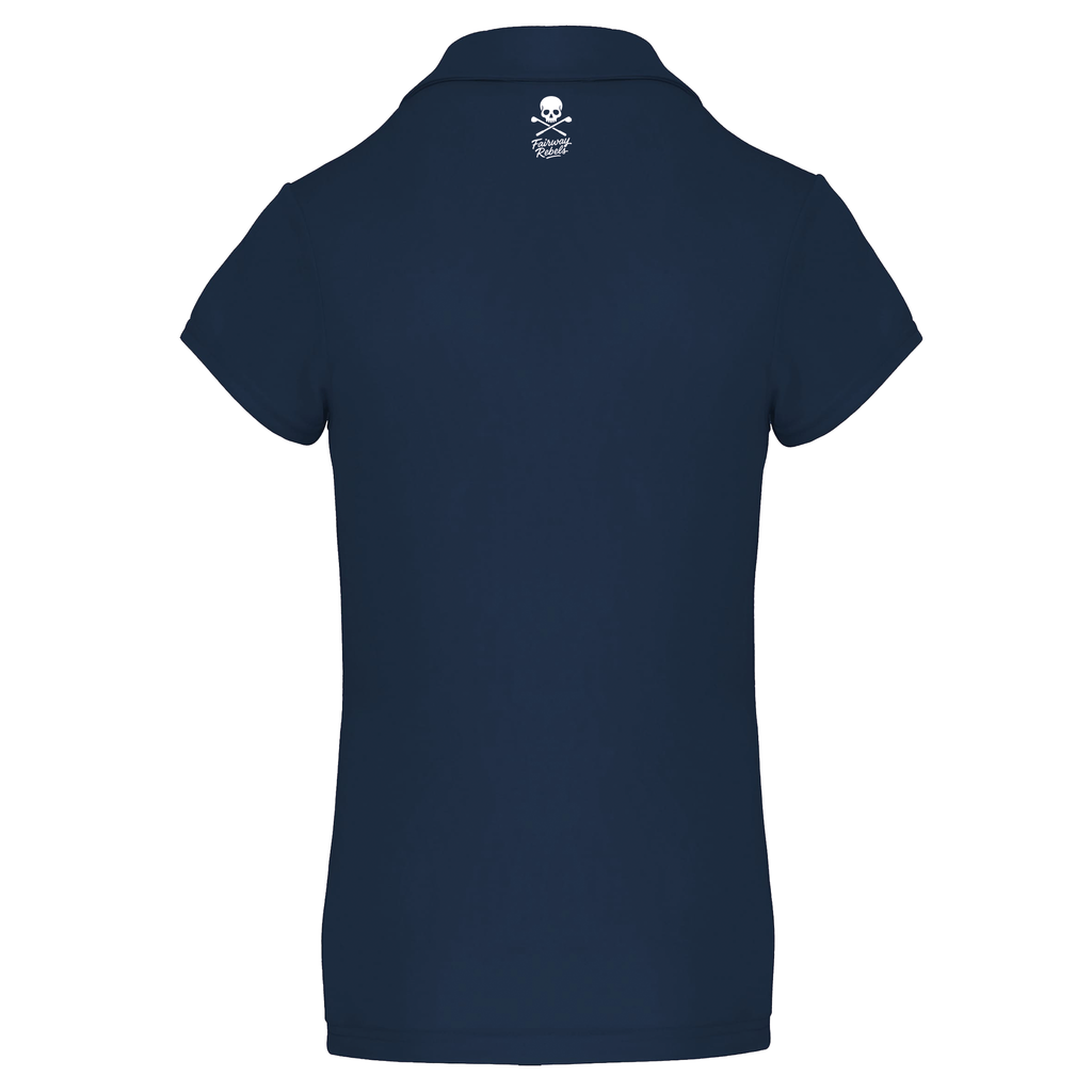 Polo Golf Technique Femme Skull Bleu Marine - Fairway Rebels golf