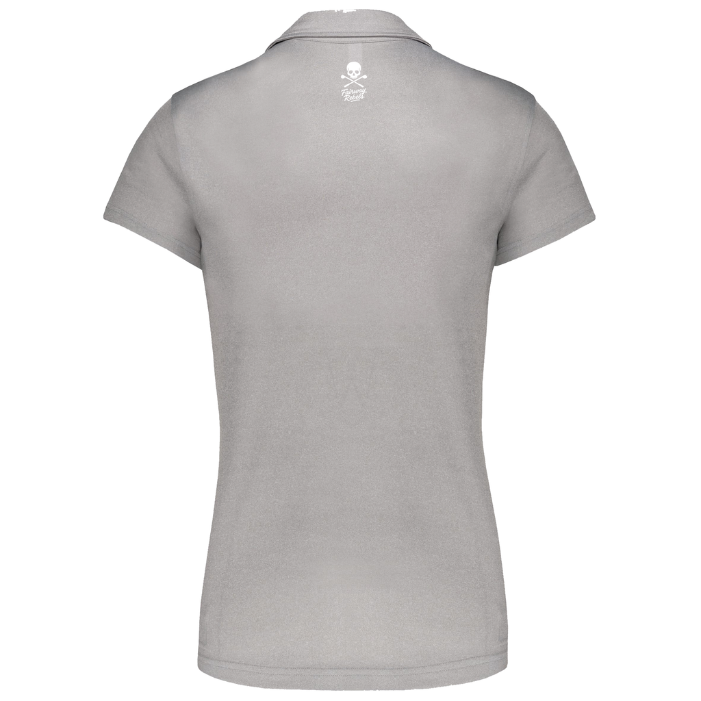 Polo Golf Technique Femme Skull Gris clair - Fairway Rebels golf