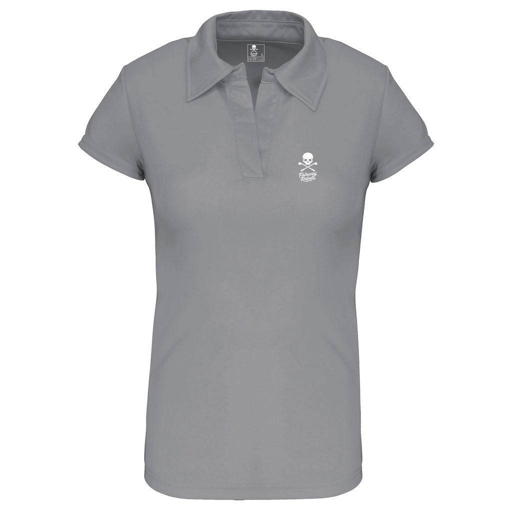 Polo Golf Technique Femme Skull Gris - Fairway Rebels golf