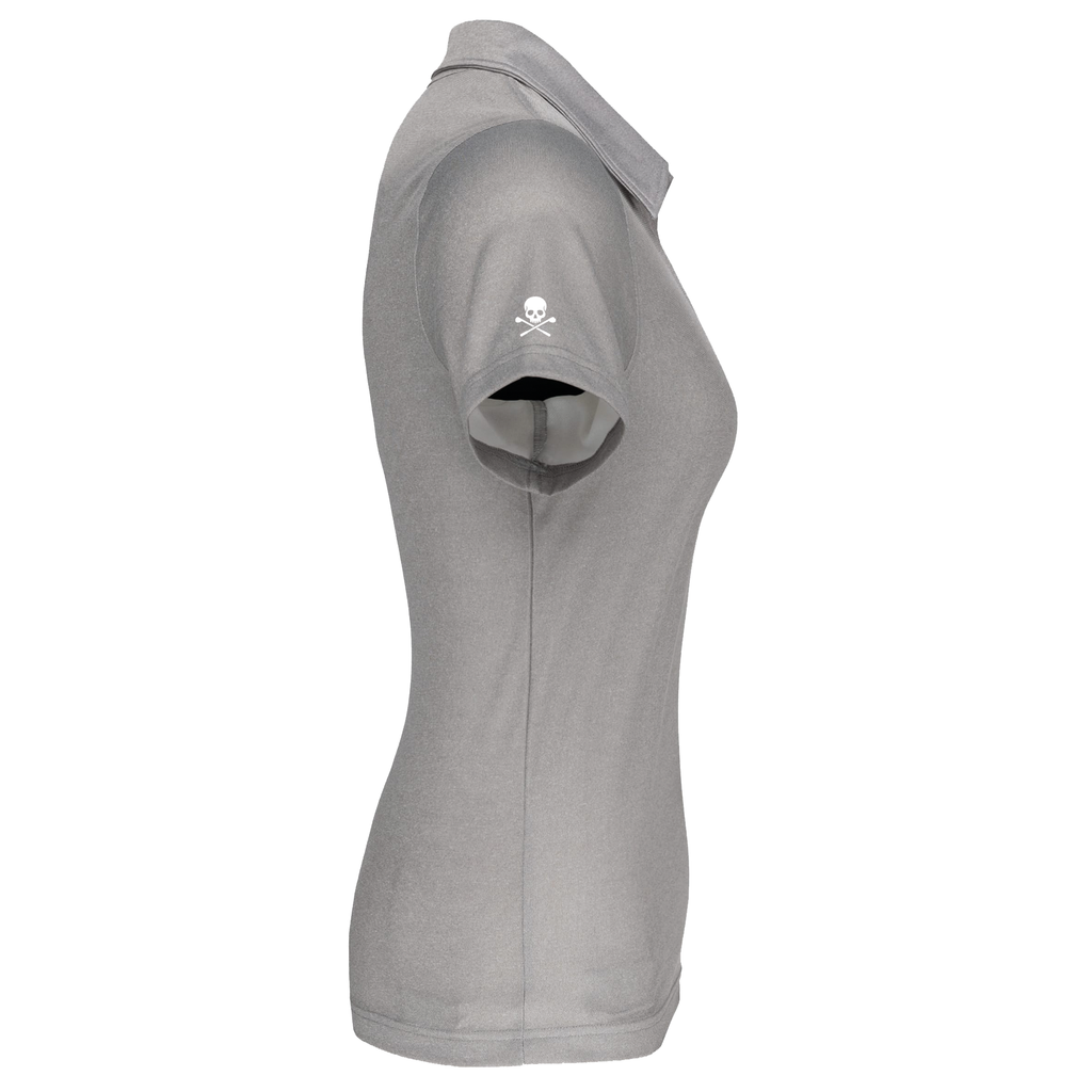 Polo Golf Technique Femme Skull Gris clair - Fairway Rebels golf