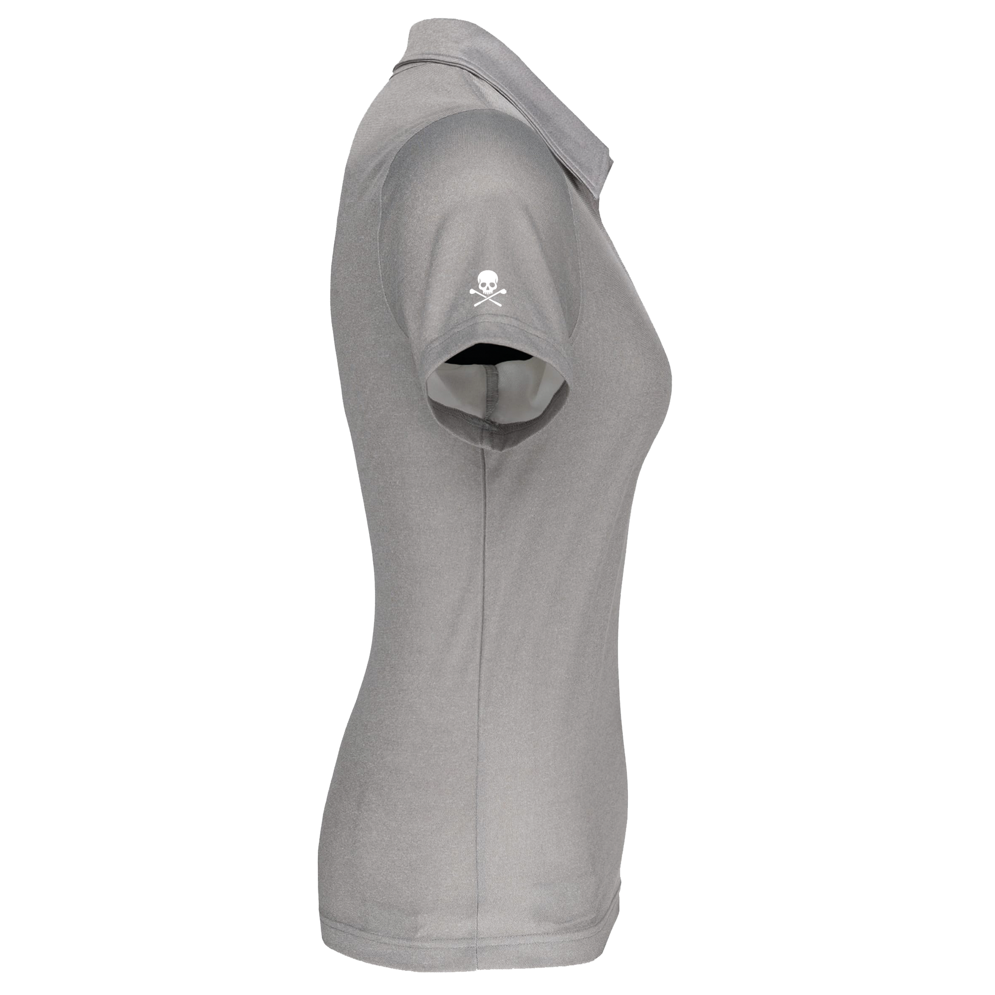 Polo Golf Technique Femme Skull Gris clair - Fairway Rebels golf