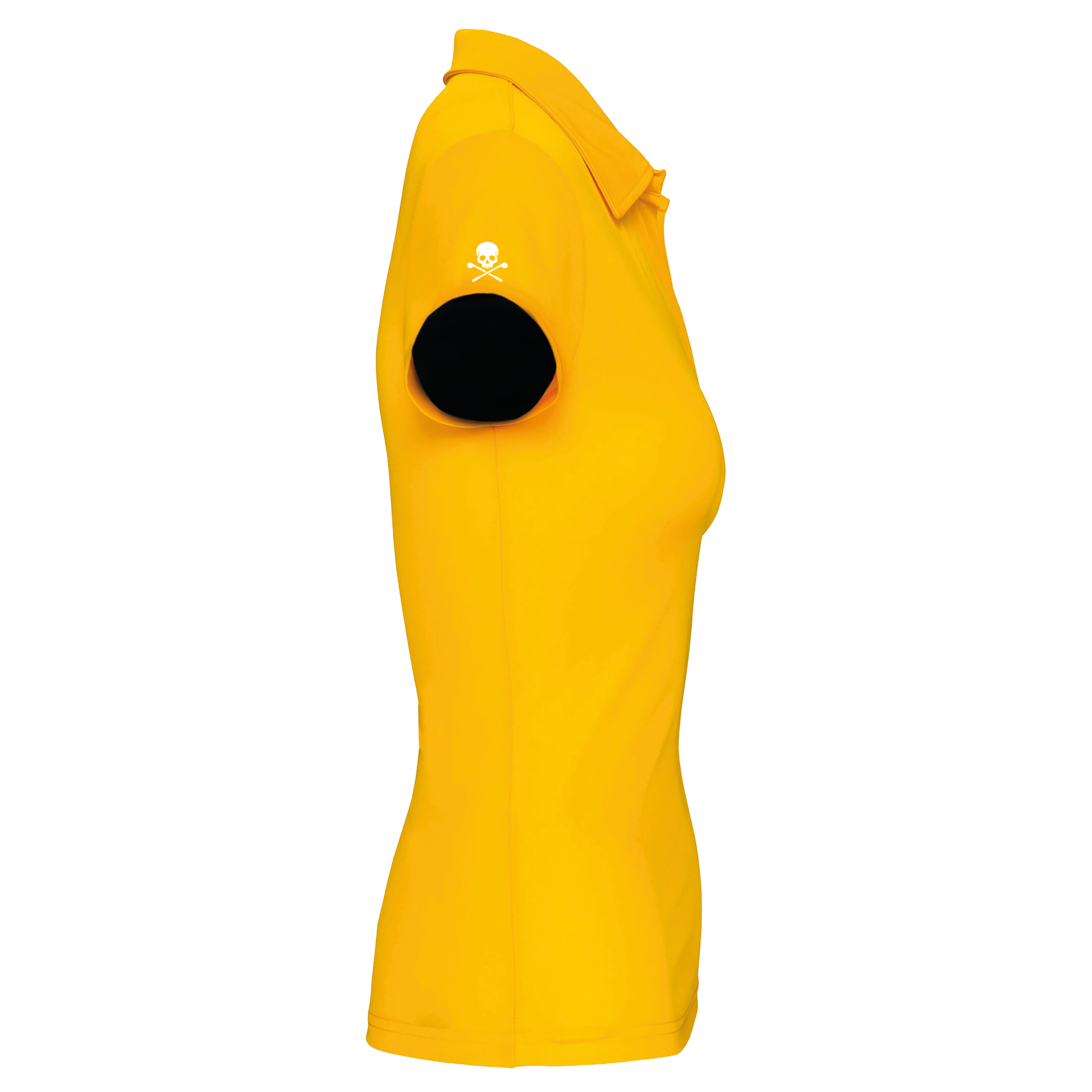 Polo Golf Technique Femme Skull Jaune - Fairway Rebels golf