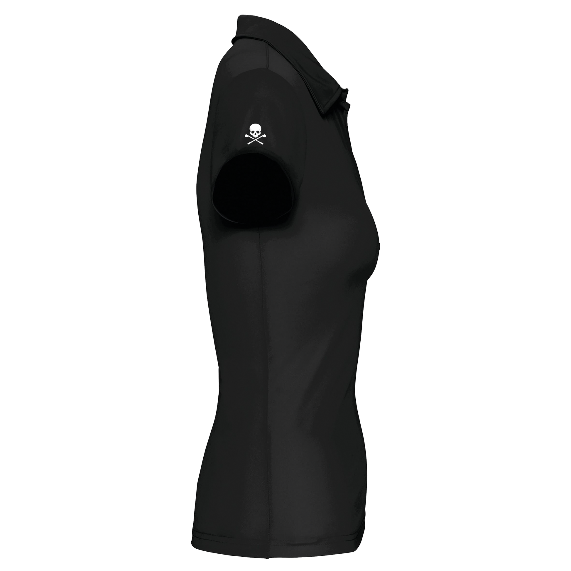 Polo Golf Technique Femme Skull Noir - Fairway Rebels golf