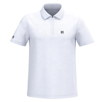 Polo Golf homme blanc 1/4 zip