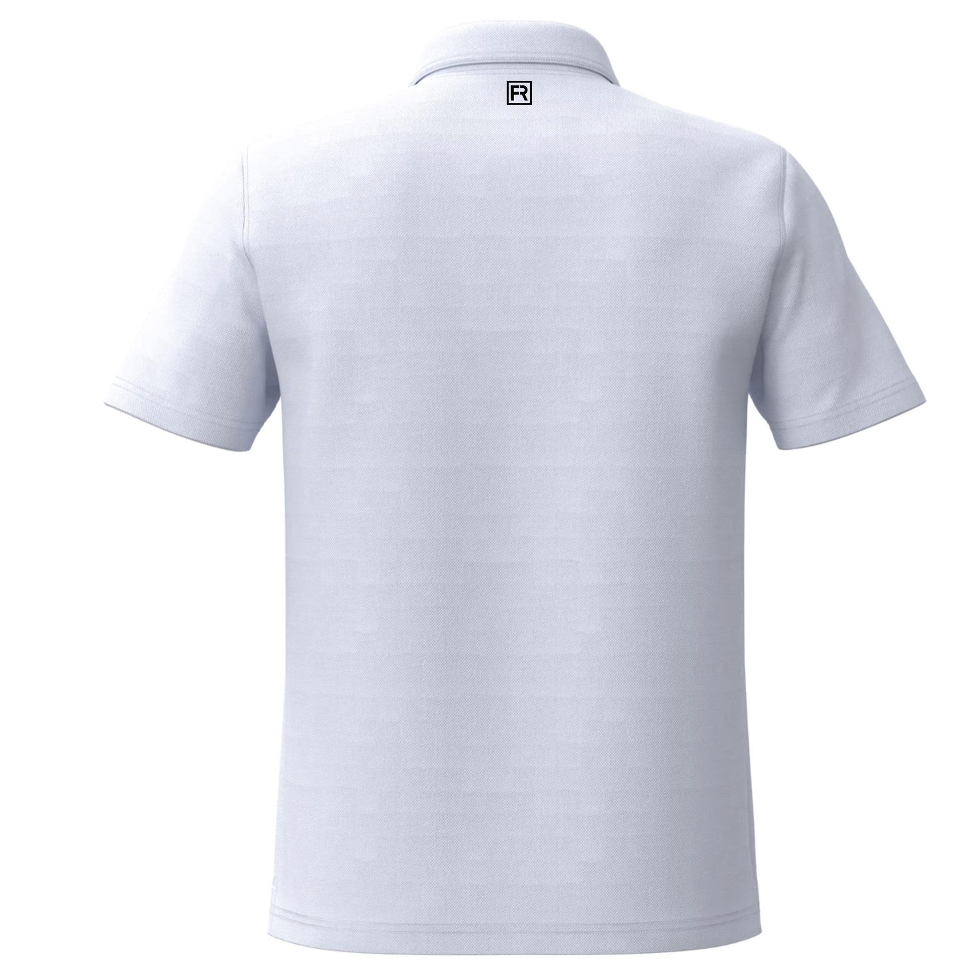 Polo Golf homme blanc 1/4 zip